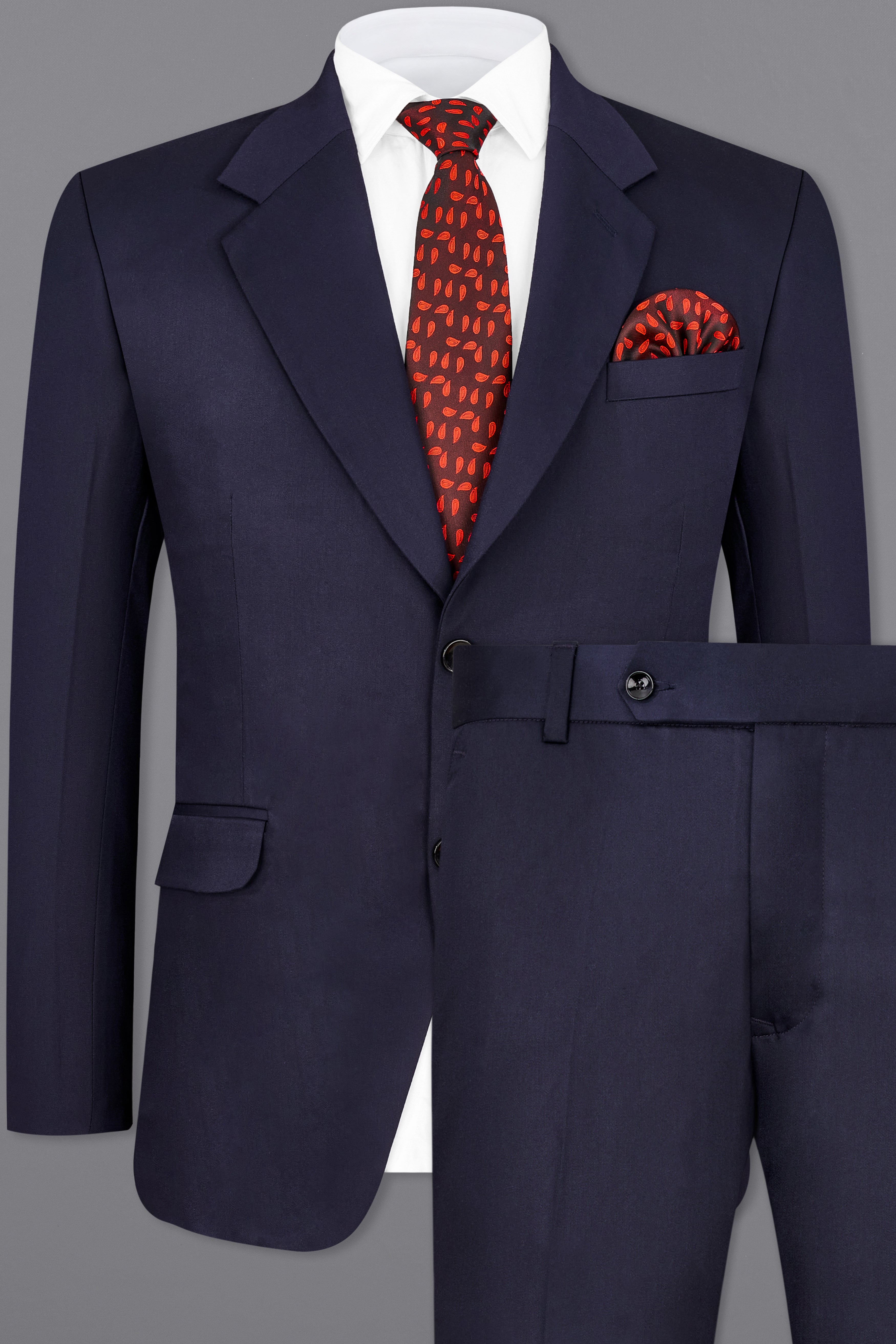 Raymond Contemporary Fit 2 Piece Dark Violet Suit For Men
